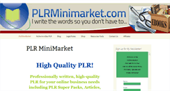 Desktop Screenshot of plrminimarket.com
